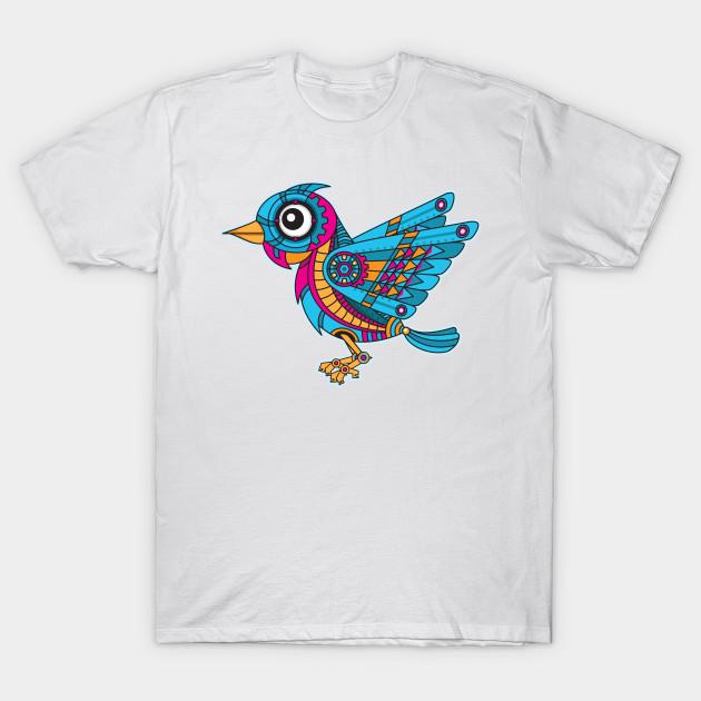 

Unisex Fashion TShirt Mechanical Bird Print TShirt Plus Size S-5XL T-Shirt 100%Cotton Tops O Neck Short Sleeve Tees S білий