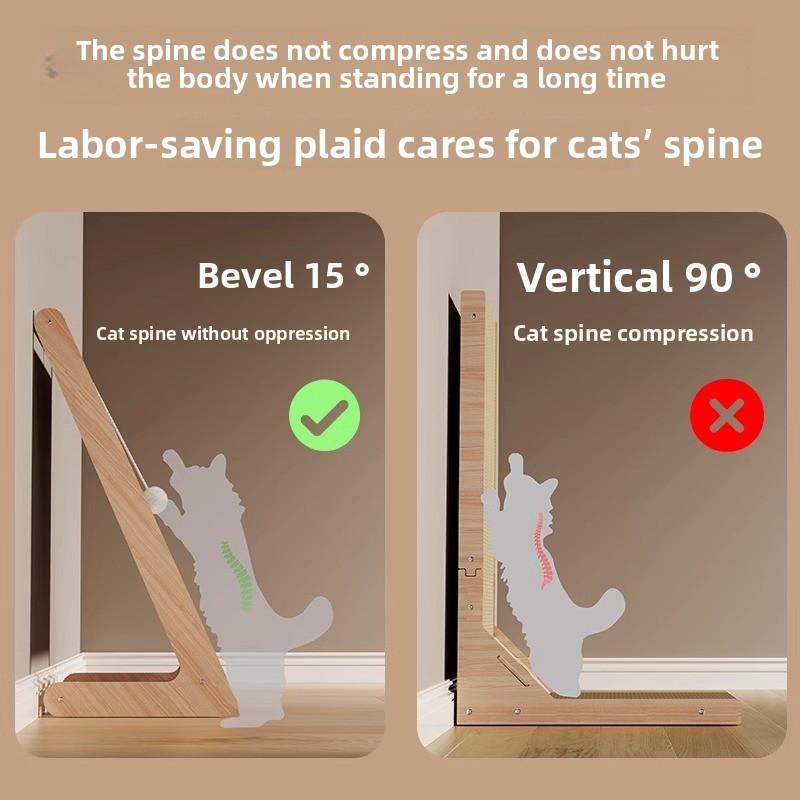 Cat Scratching Board Does Not Drop Debris Vertical Wear-resistant Cat Scratching Pad Cat Scratching Column Sword Hemp Rope Cat Toy