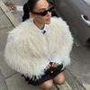 Women's clothing autumn and winter beach sheep hair imitation fur new artificial fur street girl long-sleeved top short