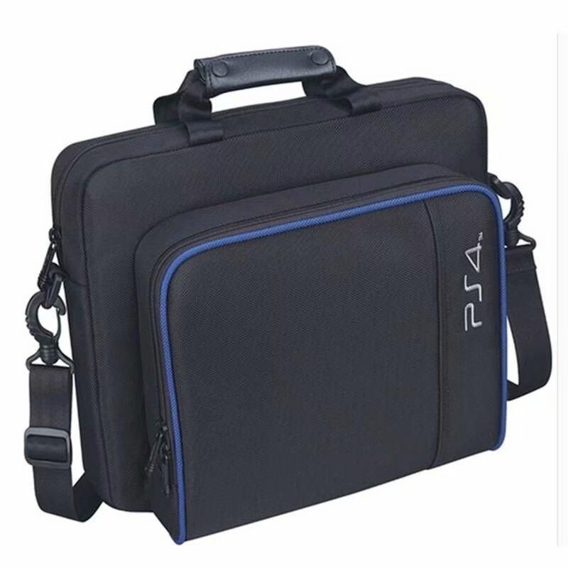 

PS4/PS4 Slim/Pro Gaming Console Carrying Case, Large Capacity Shoulder Handbag, Shockproof Protective Pouch, Black 34*32*14cm чёрный