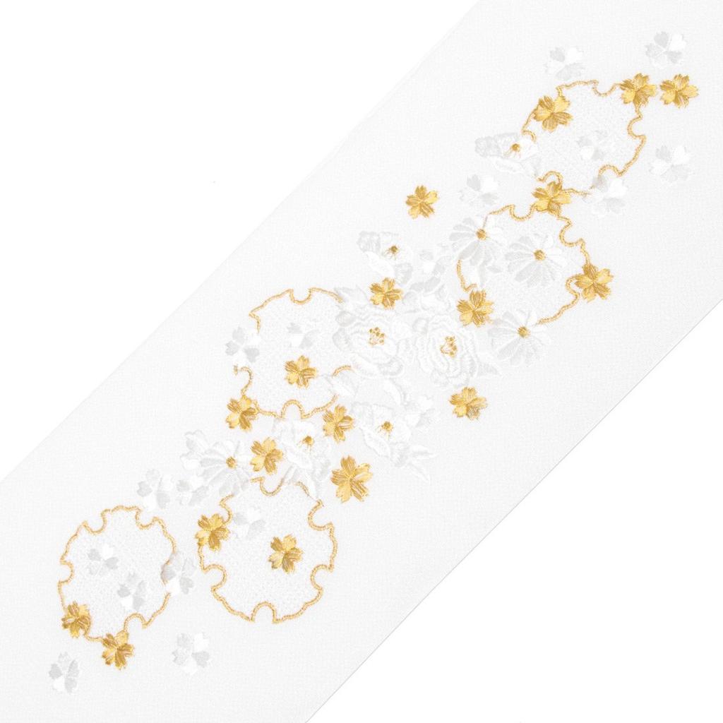 embroidery with gold thread for floral for women [KYOETSU] Half-collar long-sleeved kimono, pattern, (176)