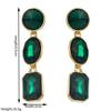 High-end party earrings women's super flash fashion wind alloy geometric earrings glass diamond earrings