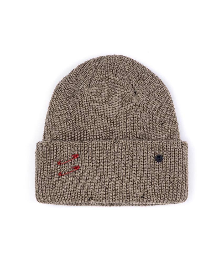 BLACKBLOND Vividi Lip Custom Long Beanie (Dark Beige)