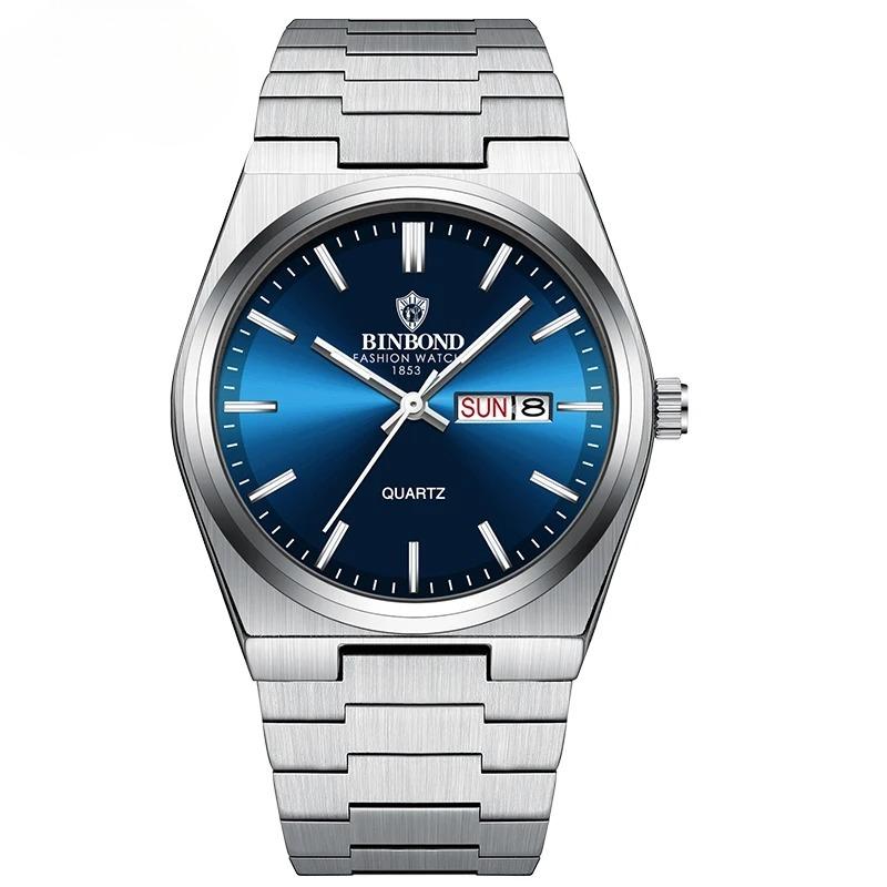 Luxury Watch for Man Elegant Date Week Waterproof Luminous Men Watch Quartz Stainless Steel Sports Men's Watches Reloj