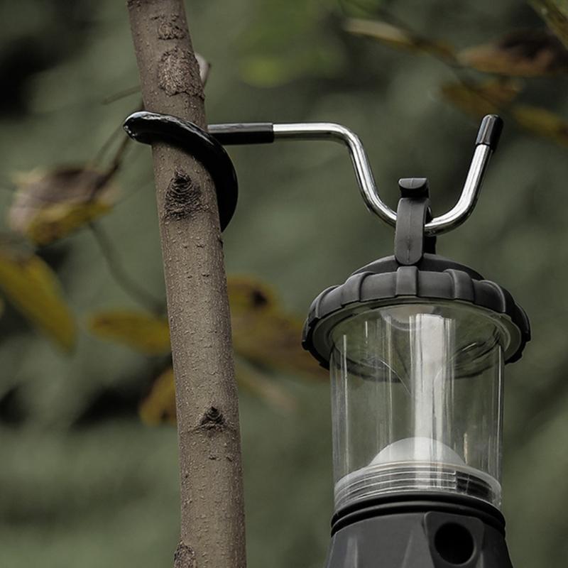 2Pcs Portable Tent Poles Lamp Hanger Nonslip Light Poles Hook Stainless Steels Pigtail Storage Hook Poles Attachments Ha