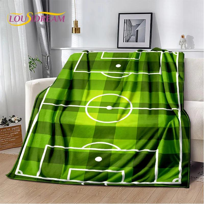 Football Field Soccer Sport Cartoon 29 Style Soft Blanket,Soft Throw Blanket for Home Bedroom Bed Sofa Travel Cover Child Gift