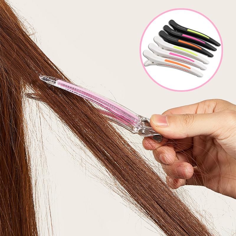 6Pcs Pro Seamless Alligator Clip Hair Clip Barbershop Haircutting Sectioning Hairpin Salon Household Beauty Styling Tools