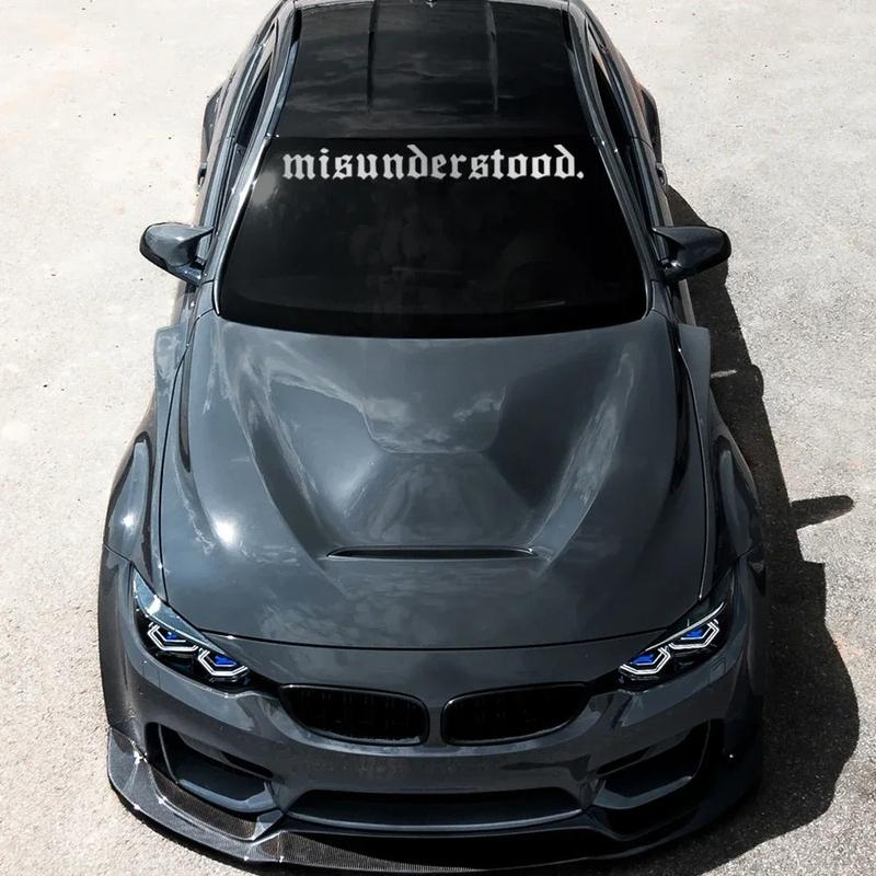 Misunderstood Slogan Car Windshield Banner Sticker Waterproof Vinyl Decal Automobile Windscreen Styling Decoration Accessories