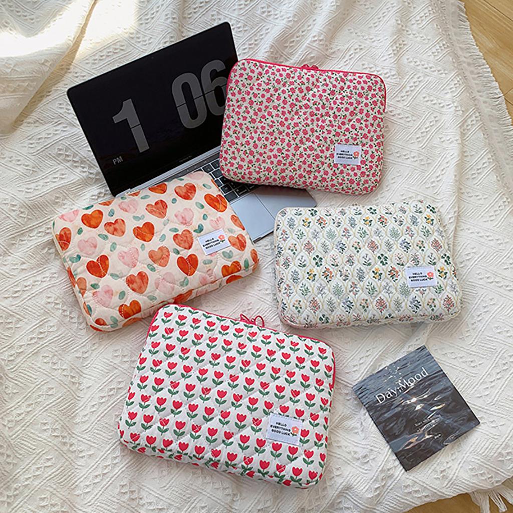Flower Pattern Laptop Sleeve Case Bags For Ipad Air Pro 11 Inch Cover Laptop Bag Inner Bag Flat Bag