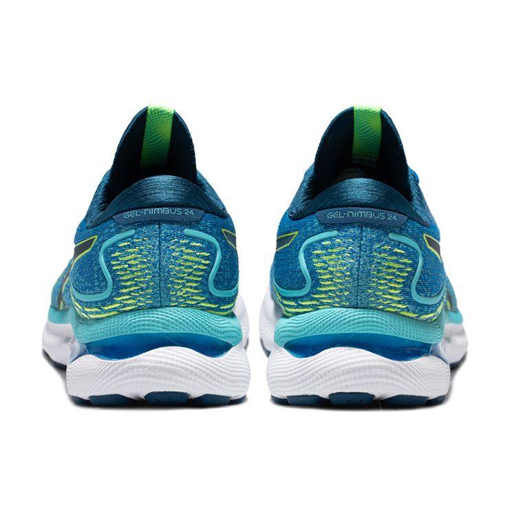 Asics Gel Nimbus 24 2E Wide Lake Drive Hazard Green Men Sneakers Blue 1011B361-400