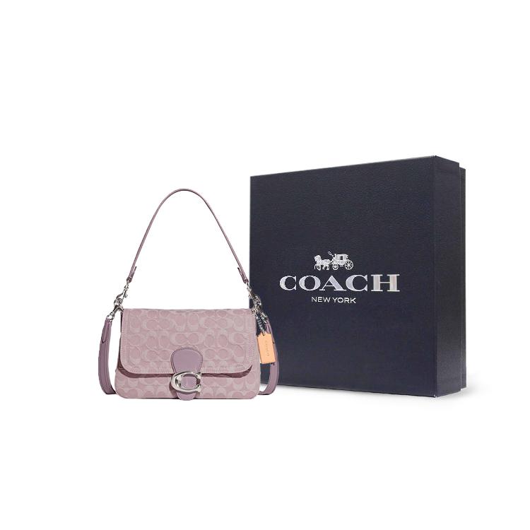 New COACH Tabby Denim With Leather Messenger Bag Crossbody Bag Shoulder Bag Women's Pink CJ854-LHPPU