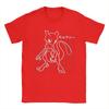 Leisure Mewtwo Line Art Tshirt For Unisex Round Collar Pure Cotton T Shirt Short Sleeve Tee Shirt 4xl 5xl 6xl Clothes