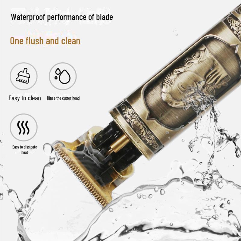 Retro T9 Men's Electric Hair Clipper for Self-Shaving and Professional Salon Use