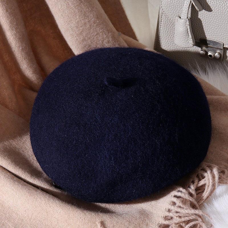 Beret autumn and winter face little girl painter hat versatile classic British retro newsboy hat