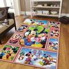 1pc Disney Cartoon Characters Pattern Carpet Area Rug Non-slip Carpet Hand Washable Floor Mat Suitable For Living Room Bedroom Home Decor Ro