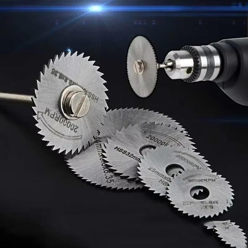 7pc Metal Circular Saw Disc High-quality Core Shaft Tapered Thread Core Shaft Handle Cutting Wheel Cone Rotating Tool Cone Shaft