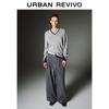 UR 2025 Autumn Women's Striped Wide-Leg Trousers