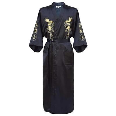 Herrenbekleidung im ethnischen chinesischen Stil, Herren-Dalong-Bademantel, Bademantel, Drachenrobe, Tang-Anzug, Pyjama, Nachthemd, Home Service, bestickter Dalong
