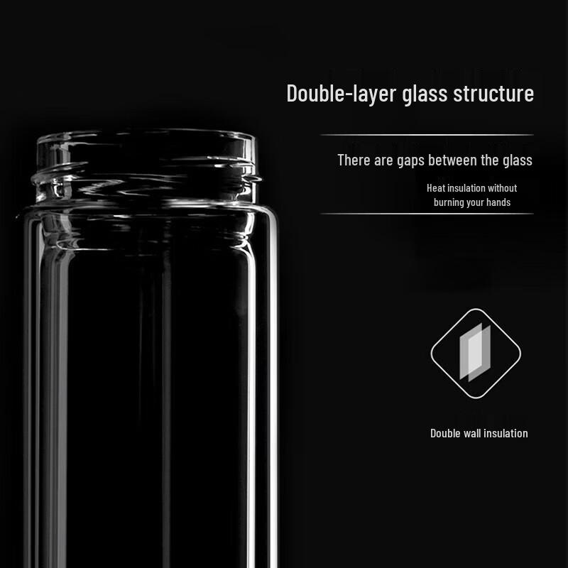 THERMOS TCGE-400 Double-Layer Glass Tea Infuser Cup