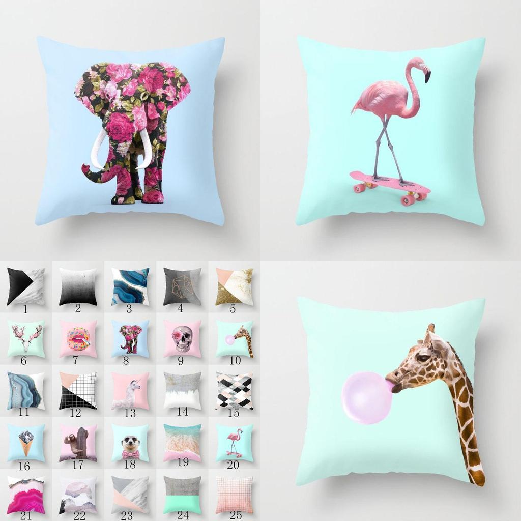 Soft Polyester Cartoon Animal Cushion Cover Perfect For Chic Sofa And Home Decor