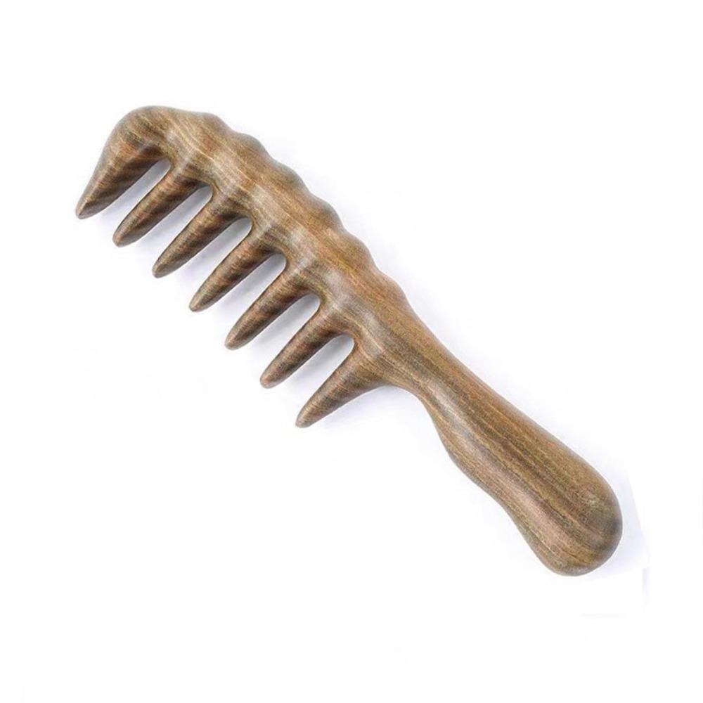 Anti-Static Body Meridian Massage Comb Long Handle Wood Therapy Massage Comb Body Massage
