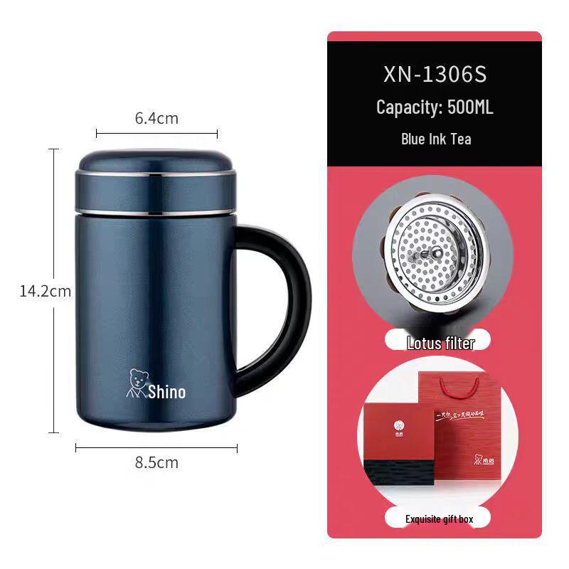 

Xinuo Insulated Stainless Steel Mug with Tea Filter - Portable Gift Cup for Men and Women 500ml