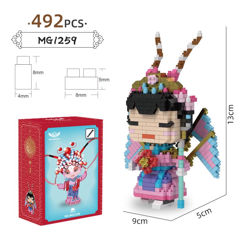 Figuras de Desenho Animado de Micro Partículas Compatíveis com LEGO - Brinquedo de Montagem Educacional para Crianças Caixa Surpresa Ornamentos