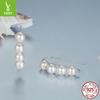 Source Factory S925 Sterling Silver Temperament Pearl Earrings Versatile Simple Bead Earrings Direct Sales