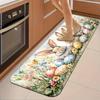 1 Pc Easter Bunny & Eggs Kitchen Mat Kitchen Rug Entrance Doormat Standing Mats For Bedroom Festive Easter Home Decor