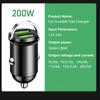 100W Dual Ports Mini USB Car Charger Super Fast Charging Aluminum Alloy Phone Charge Adapter Cigarette Socket Lighter 12-24V