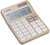 Canon Colorful Calculator Champagne Gold Mini Desktop Double Tax KS-125WUC, Antibacterial, (12-digit, Size, Included) KS-125WUC-GD