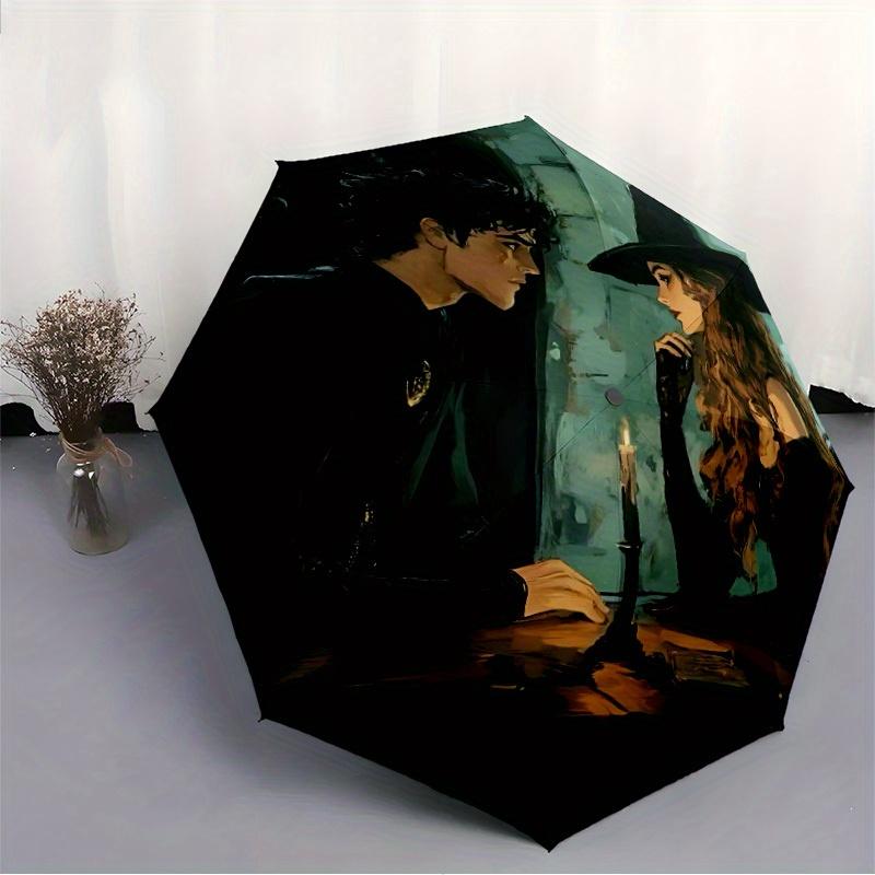 1pc Harry Potter Automatic Open/Close Umbrella Sturdy Iron Frame, Compact Travel Umbrella - Perfect Gift for Women, Men A0829135