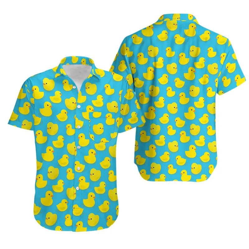 Loose Hibiscus Men's Shirt Short Sleeved Floral Beach Hawaiian Shirts Popular Bright Quick Dry Tops Customized Avatar Clothes