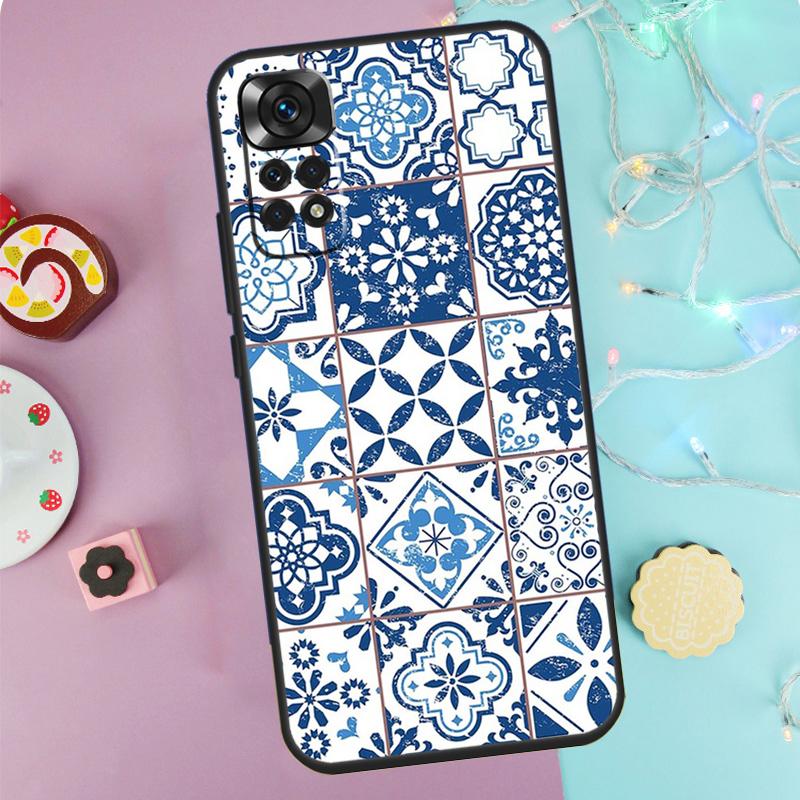 Moroccan Pattern Case For Xiaomi Redmi Note 13 Pro 14 9 10 11 12 9S 10S 11S 12S Redmi 14C 10C 12C 13C Cover