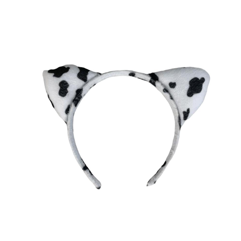 Hair-Pressing Animal Ears Hair Hoop Polyester Dairy Cow Hairband Halloween Carnival
