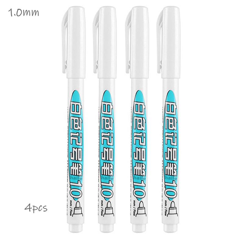White Marker Pen Alcohol Paint Oily Waterproof Tire Painting Graffiti Pens Permanent Gel Pen for Fabric Wood Leather Marker