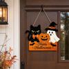 Halloween Pumpkin Wooden Door Hanger for Front Door Wall Decoration