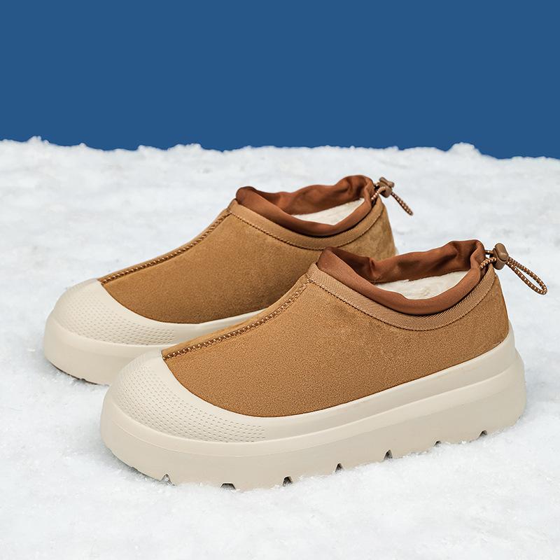 Stejné pro muže i ženy v zimě 2025, nové ležérní všestranné sametové teplé sněhule, větruodolné kotníkové boty a bavlněné boty proti mrazu.