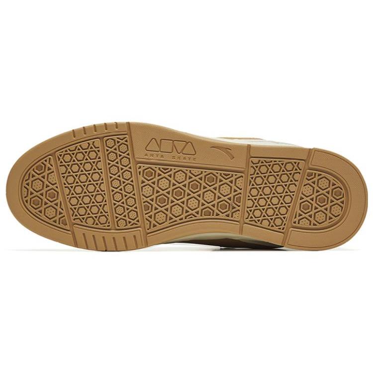 Anta Jie Ao Puffy Shoes Slip Resistant Cushioning Breathable Low top Skateboard Shoes Women's Tawny 122248053-4