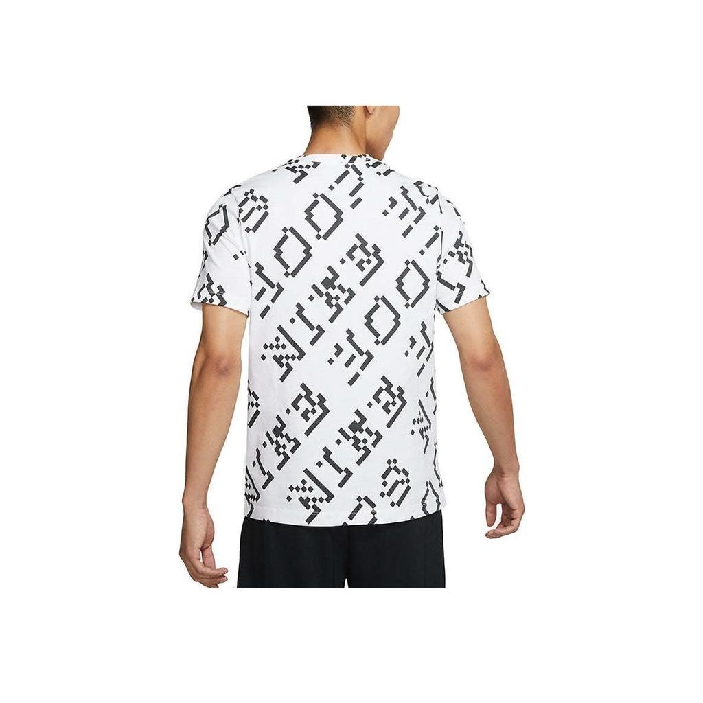 Nike Hoops Sports Casual Logo Print Basketball Short-Sleeve T-Shirt Men Tops White DJ1561-100