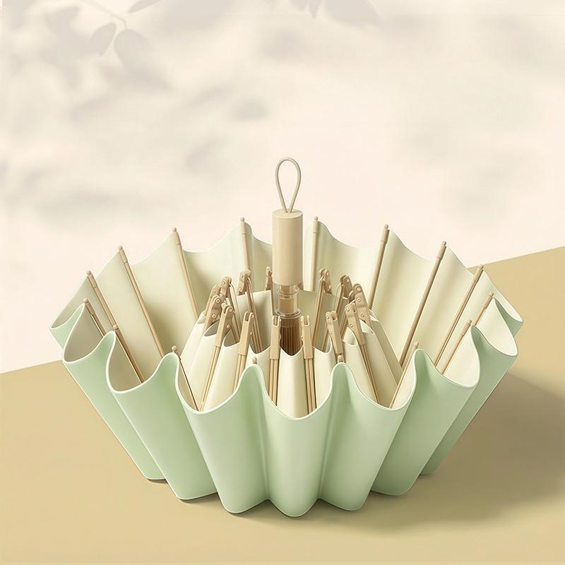Folding umbrella for women dual use sun protection and UV protection Sun umbrella with increased reinforcement and thickening