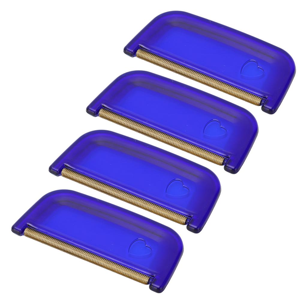 4 Pcs Fabric Sweater Comb Blue Light Weight Portable Small Clothes Ball Remover Sweater Fabric Shaver