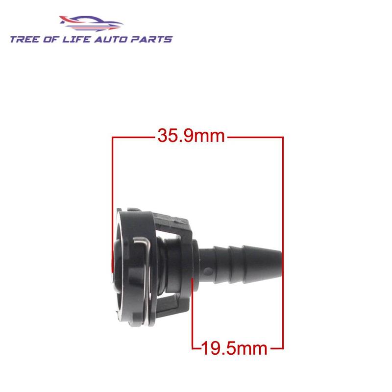 1/2/5/10X Vent Hose Pipe Deputy Kettle Water Pipe Exhaust Pipe Connector For Mercedes Benz ID 6MM Radiator Water Box Connector