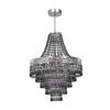Lustre Glamour Cristal Preto Prata Roseta 3xE14 40W Coral Milagro