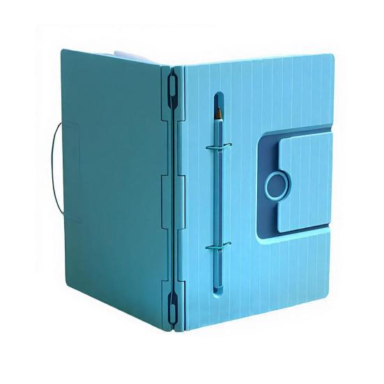 yangyizhi Infinite Expandable Notebook, Modular DIY Reusable Journal with Pen Holder, 3D Printed Cover for Office School, Sketchbook