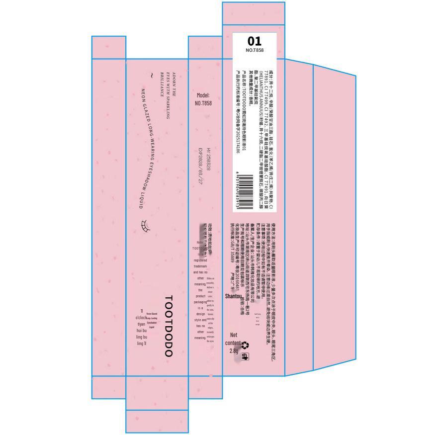 TOOT DODO Neon Glass Liquid Eyeshadow - Shimmering Glitter & Matte Highlights, Long-Lasting Under Eye Brightener