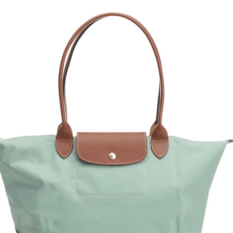 Longchamp Borsa Tote Pieghevole Le Pliage Originale in Tela Riciclata Borsa della Spesa Borsa a Spalla Grande da Donna Verde Pallido L1899089P99