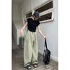 Lightweight casual pants for women, 2026 new model, high-waisted, slimming, wide-leg, loose-fitting long pants