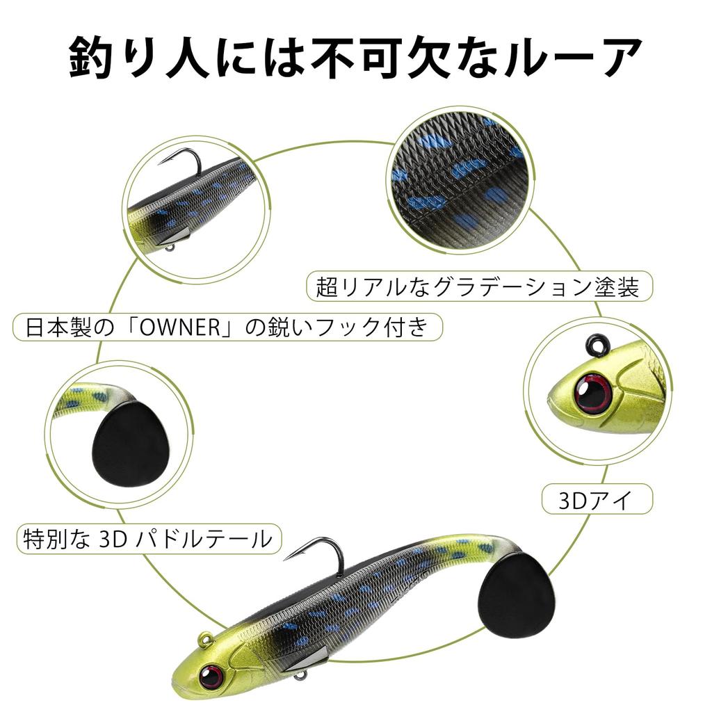 TRUSCEND Denmori Soft Lure with Exquisite Perfect for Family Easy for Children To Equipped with Rotating Great Suitable for Any Water Suitable for Sea