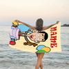 1pc Mr Bean1 Beach Towel with Custom Name, Beach/Swimming/Bath/Picnic/Camping Towel, Suitable for Seaside Beaches